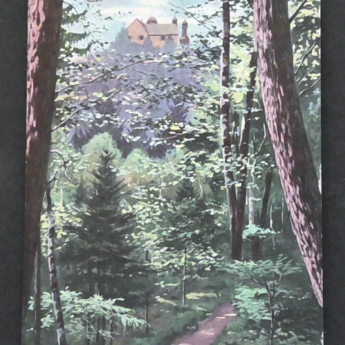 Schloss Engelburg im Bayrischen Wald Gemälde JW 4403 F