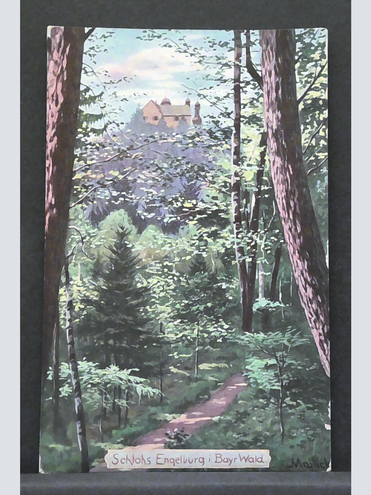 Schloss Engelburg im Bayrischen Wald Gemälde JW 4403 F