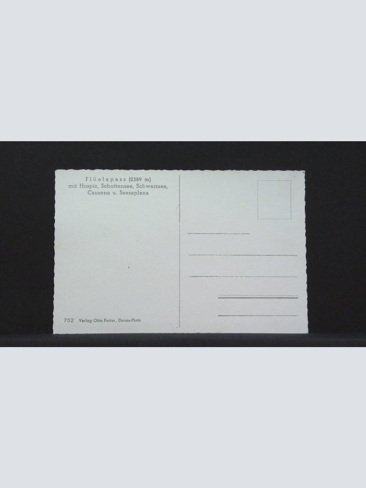 Flüelapass mit Hospiz Schottensee Schwarzsee Casanna Scesaplana JW 402938 F