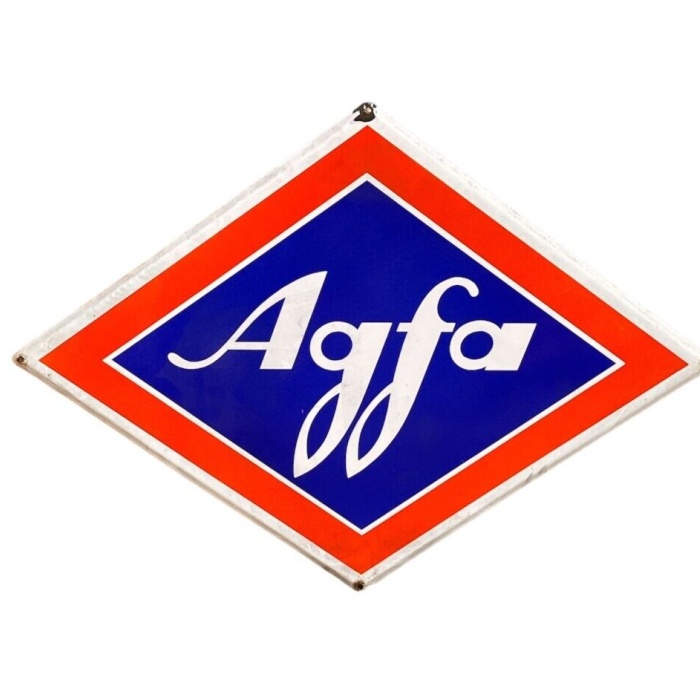 Emailschild Agfa Photo Verkaufsstelle - 60x80cm Original um 1930 siehe Zustand