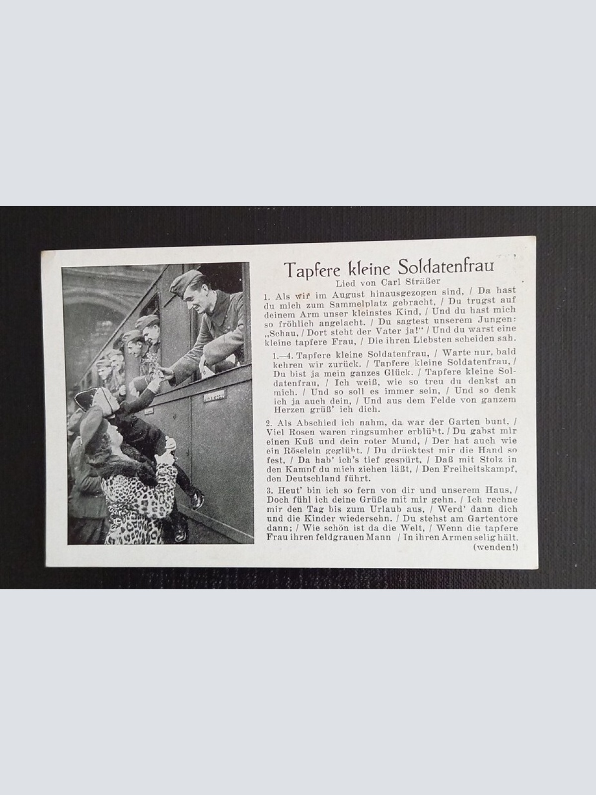 WK II Wehrmacht Soldaten Im Zug Tapfere Kleine Soldatenfrau 165518 H