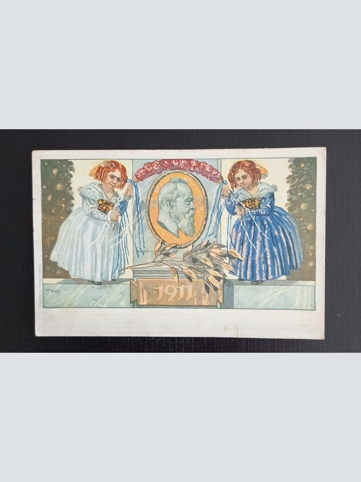 Bayern Karte 1911 Patriotika Ivi Diez "Prinzregent Luitpold von Bayern"  3001 H