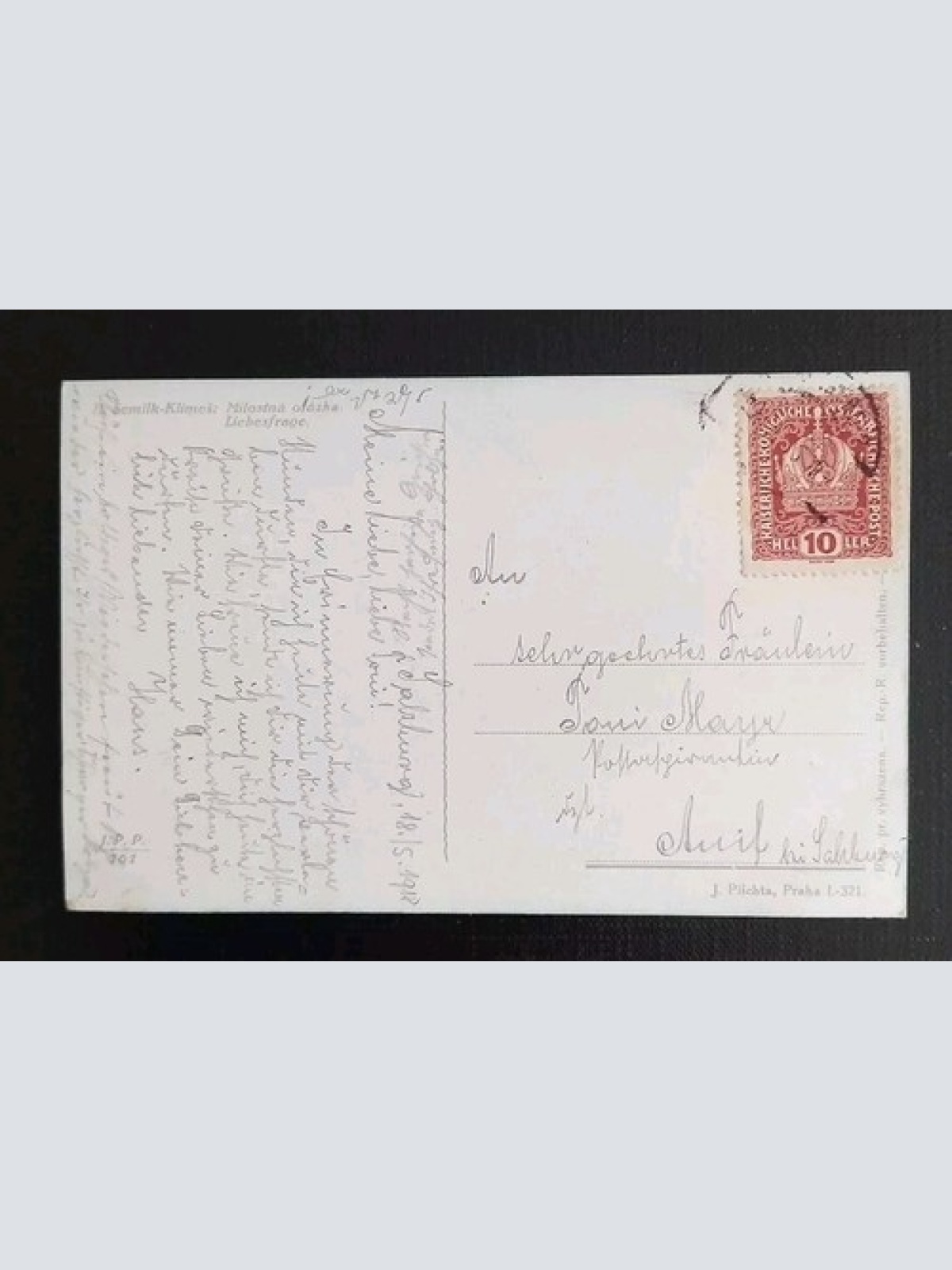 Künstlerkarte Liebesfrage 600509A Gr