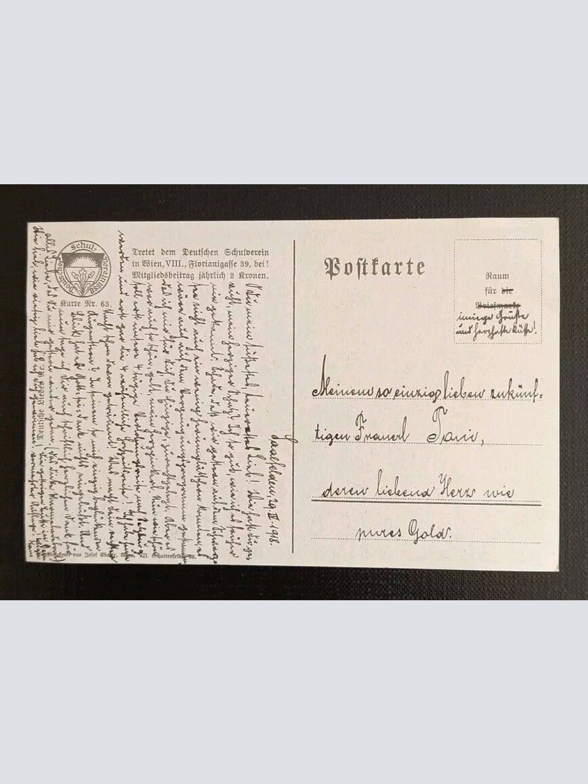 Künstlerkarte Deutscher Schulverein Nr.63 600494A Gr