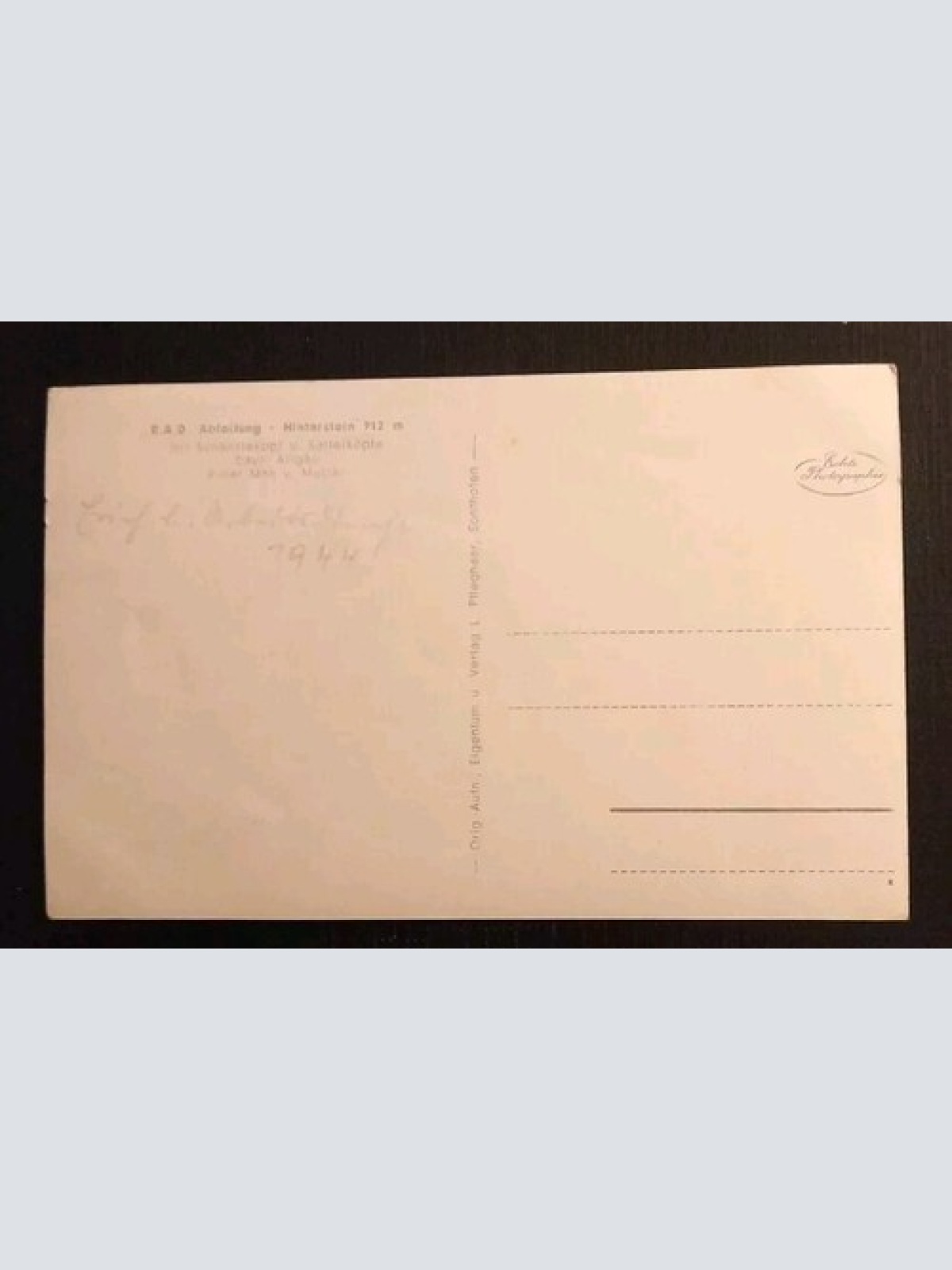 RAD Abteilung Hinterstein Allgäu 600633A Gr