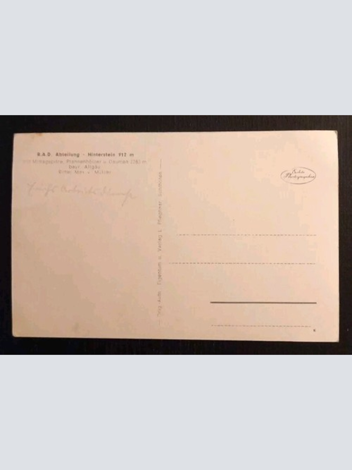 RAD Abteilung Hinterstein Allgäu 600618A Gr