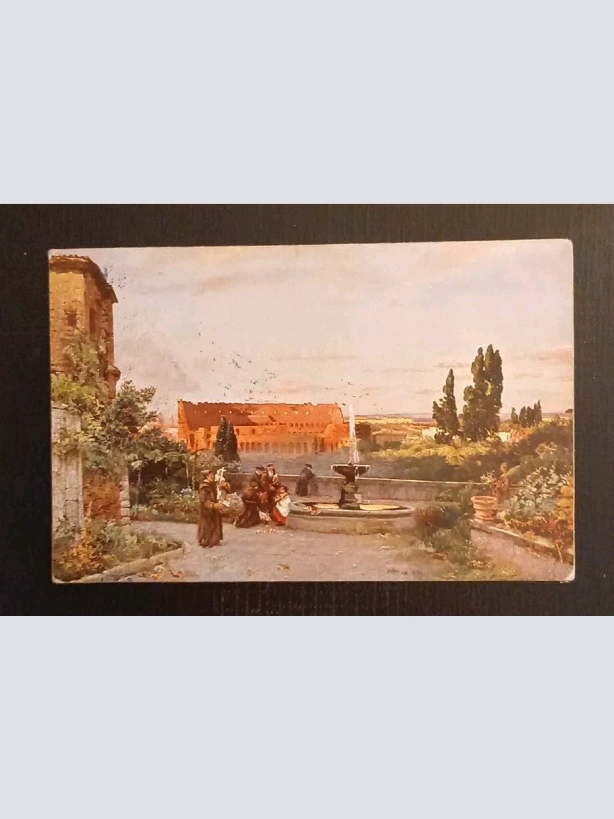 Künstlerkarte Rom Kloster Bonaventura Koloseum 600598A Gr