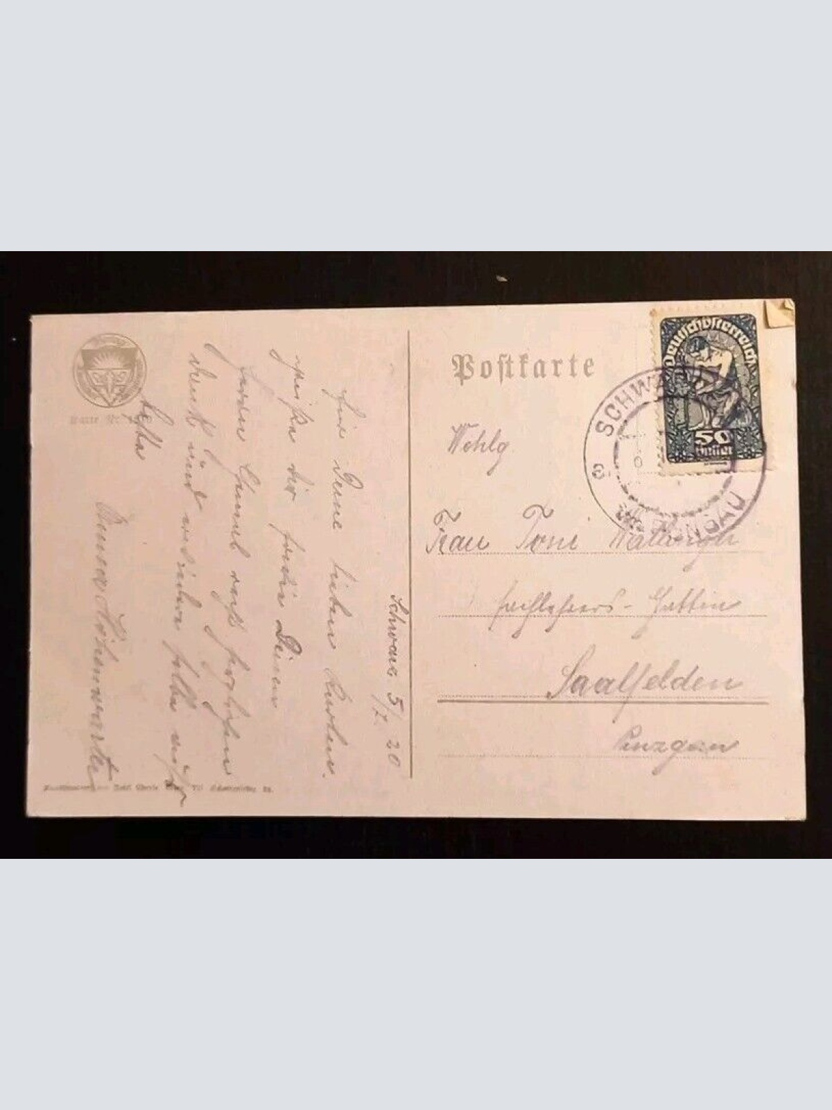 Künstlerkarte Mädchen Mit Tier Gute Kameraden 600619A Gr