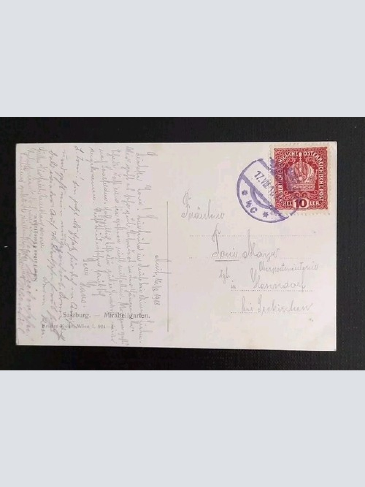 Künstlerkarte Salzburg Mirabellgarten 600566A Gr