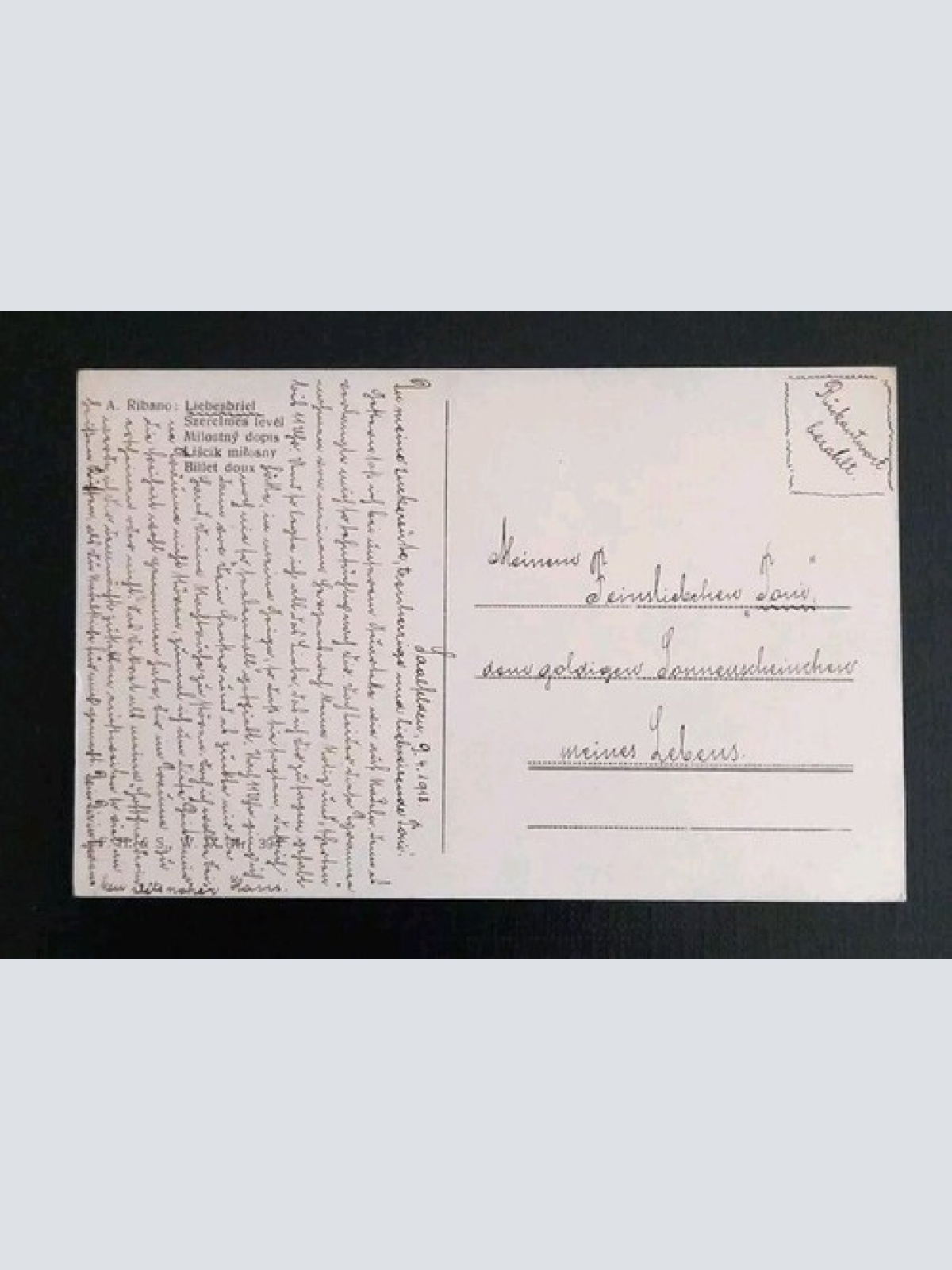 Künstlerkarte Ribano Liebesbrief 600591A Gr