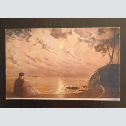 Künstlerkarte Pärchen Am See 600625A Gr