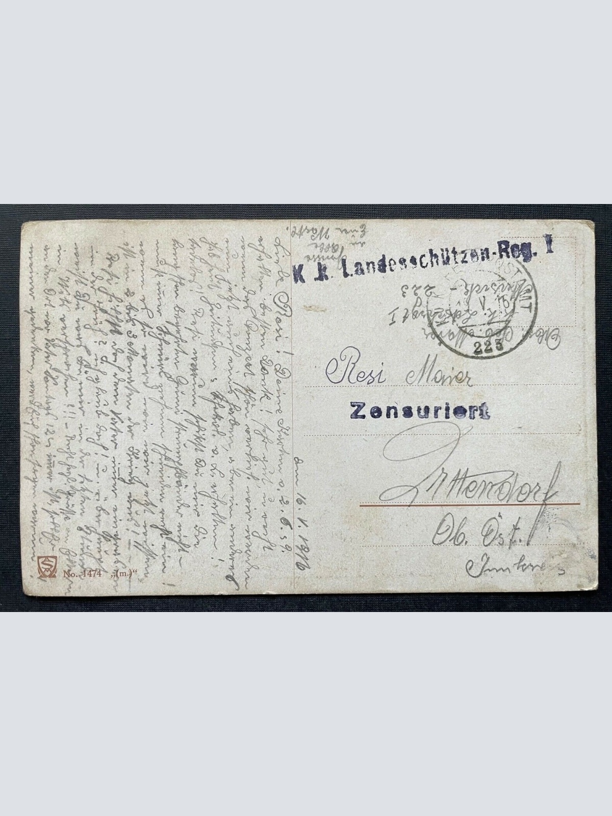 Malerei Vom Blitz getroffen M.Schmid Frau Kind Baby Bildstock Kreuz 400395 TH