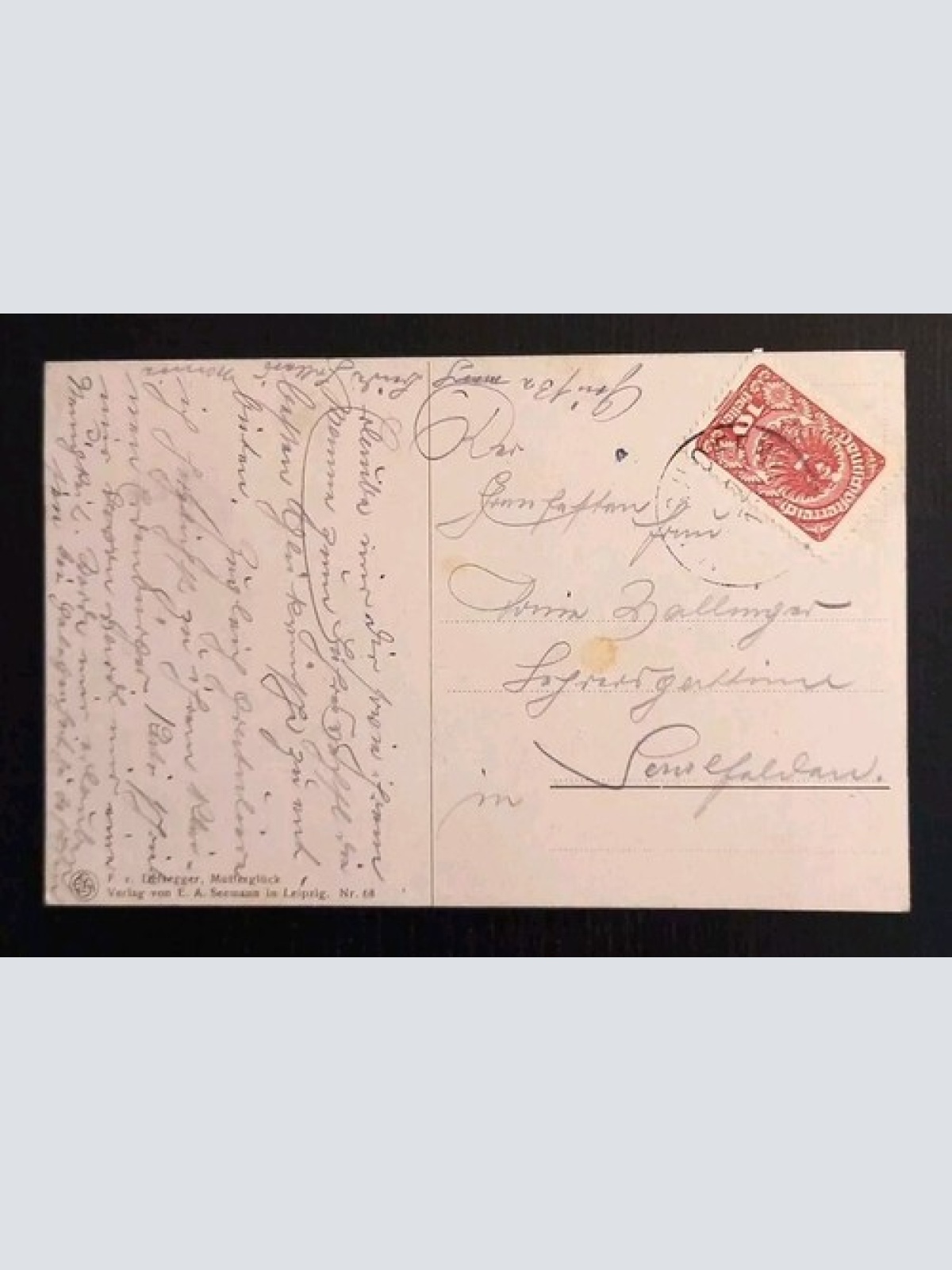 Künstlerkarte Defregger Mutterglück 600627A Gr