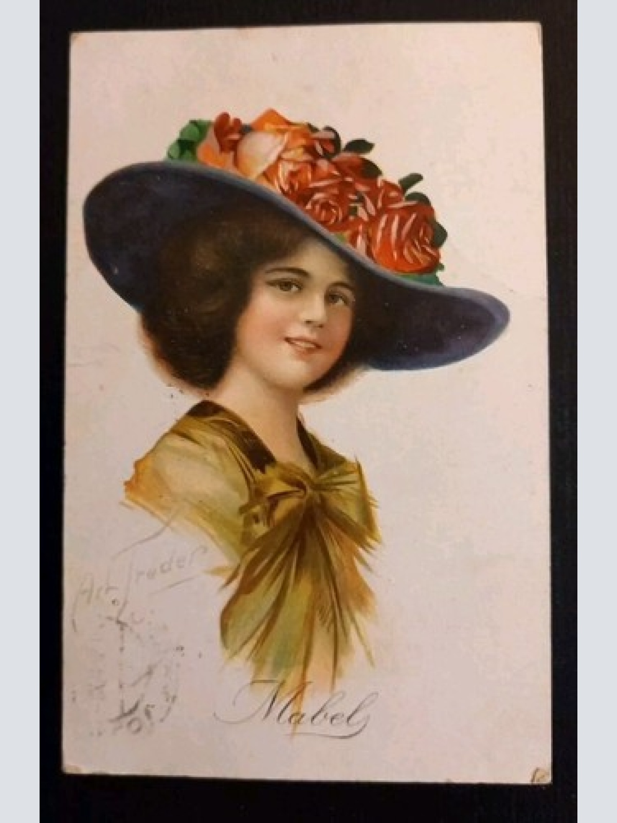 Künstlerkarte Mabel Hut 600632A Gr