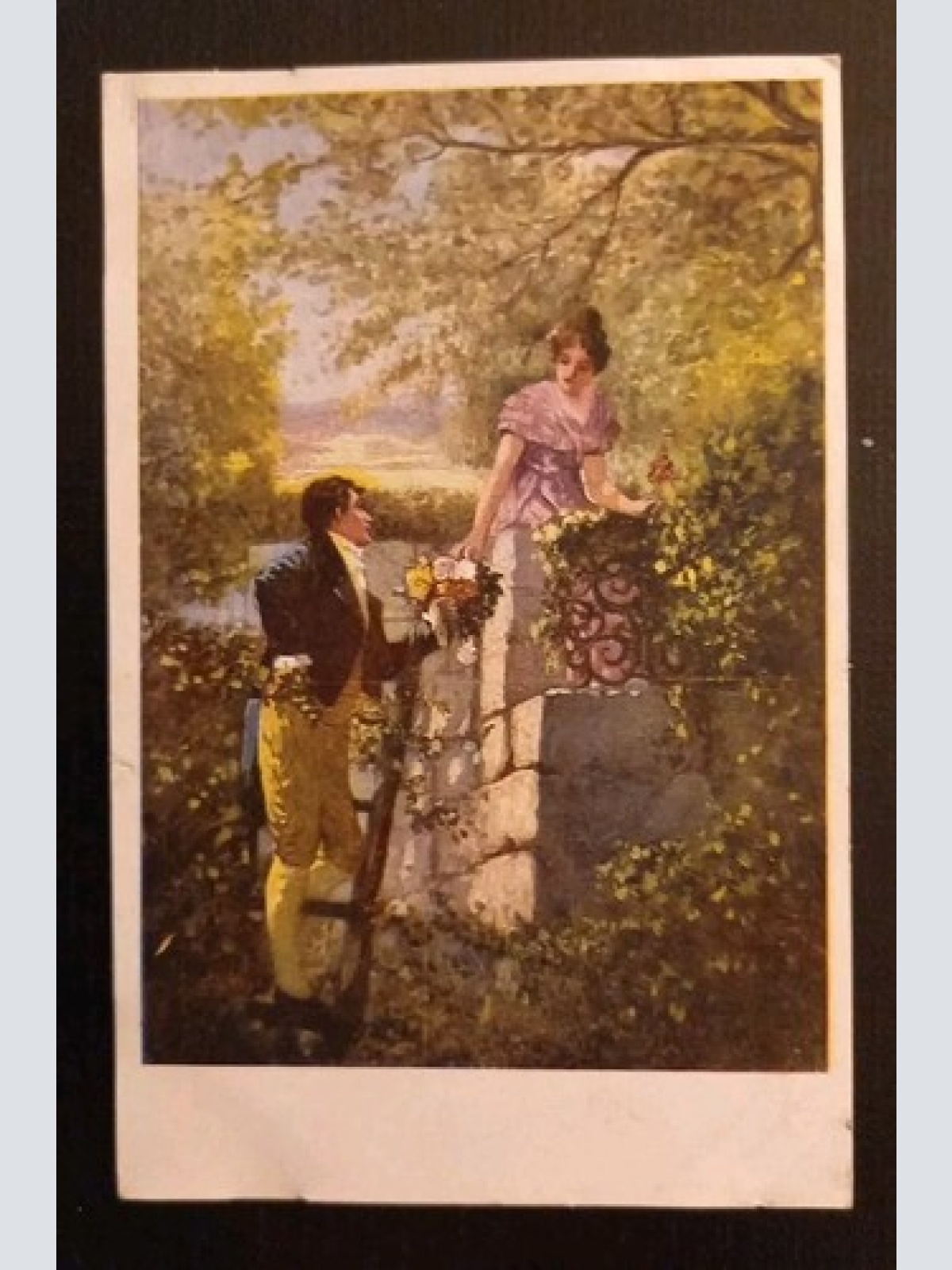 Künstlerkarte Beim Stelldichein Pärchen 600577A Gr