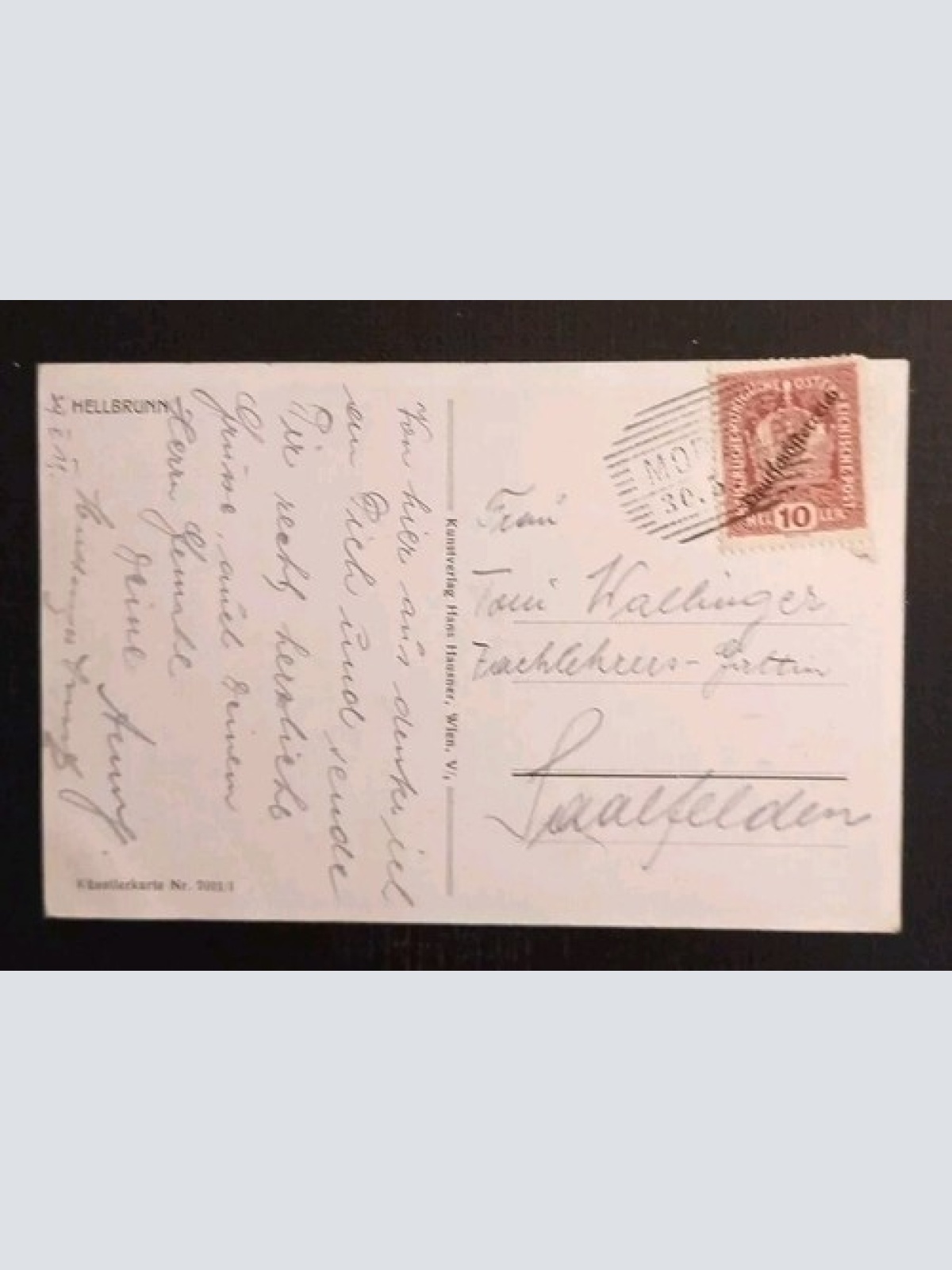 Künstlerkarte Salzburg Hellbrunn 600593A Gr