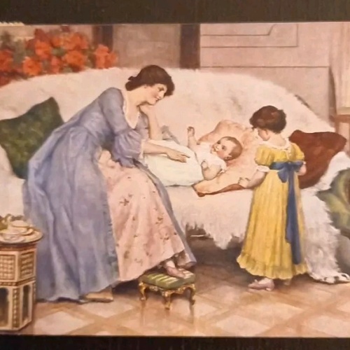 Künstlerkarte Junge Mutter 600578A Gr