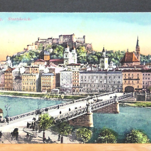 Salzburg Staatsbrücke Gemälde JW 650419 C