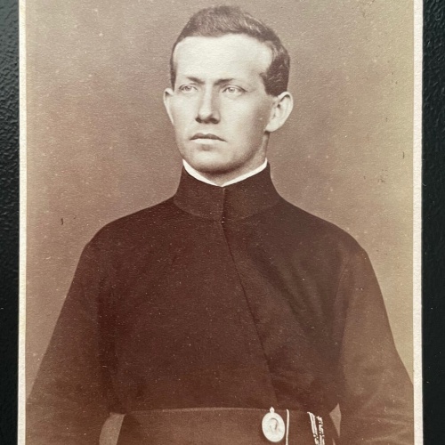 Foto Porträt Geistlicher Talar Kollar J.Grilnberger Enns ca.10,4x6,3cm 400638TH