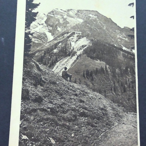 Der Hohe Göll Purtschellerhaus Section Sonneberg Mann in den Bergen JW 650289 C