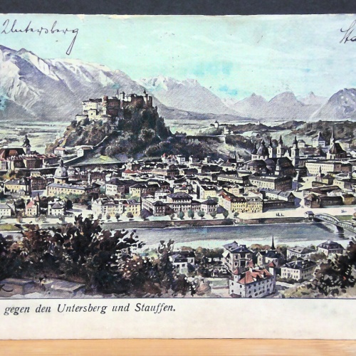 Salzburg gegen den Untersberg und Stauffen Gemälde JW 650109 C