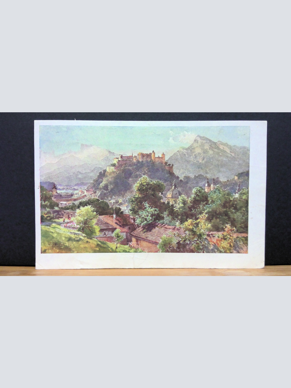 Salzburg vom Mozarthäuschen aus Hohensalzburg2 Gemälde JW 650309 C