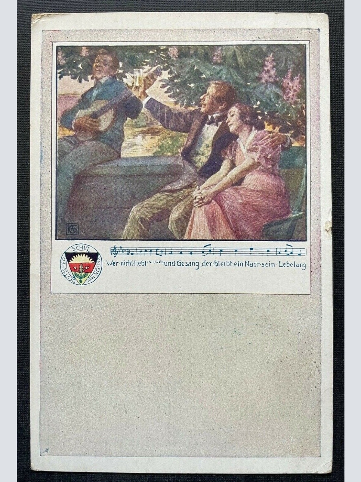 Deutscher Schulverein Wer nicht liebt Noten Mann Frau Paar Musiker 400300 TH