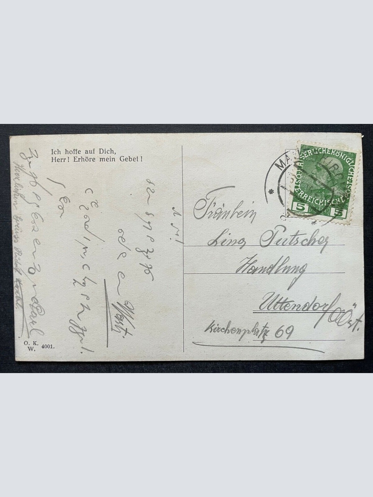 Ich hoffe auf dich Frau Gebet Kleid Kreuz Soldat Rückkehr Haus Krieg 400287 TH A