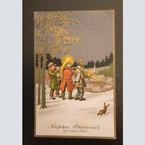 Glückwunsch Zum Neuen Jahr 3 Musizierende Hase 165495 H