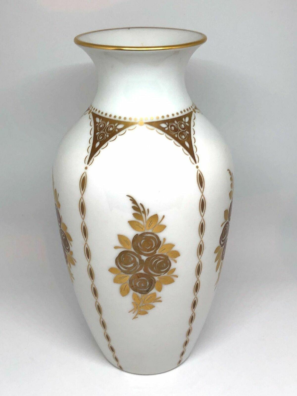 Hutschenreuther Vase Blumen Golddekor Blumen 22,5 50024