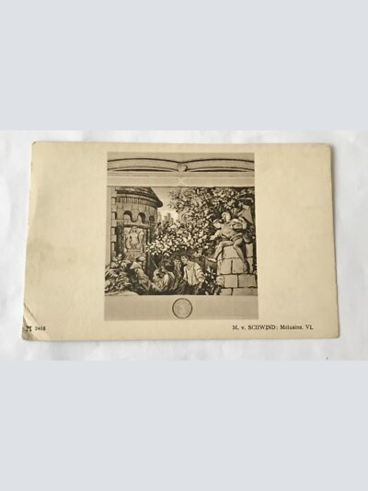 AK, Männer, Turm, Baum, Brunnen (20041 BW)