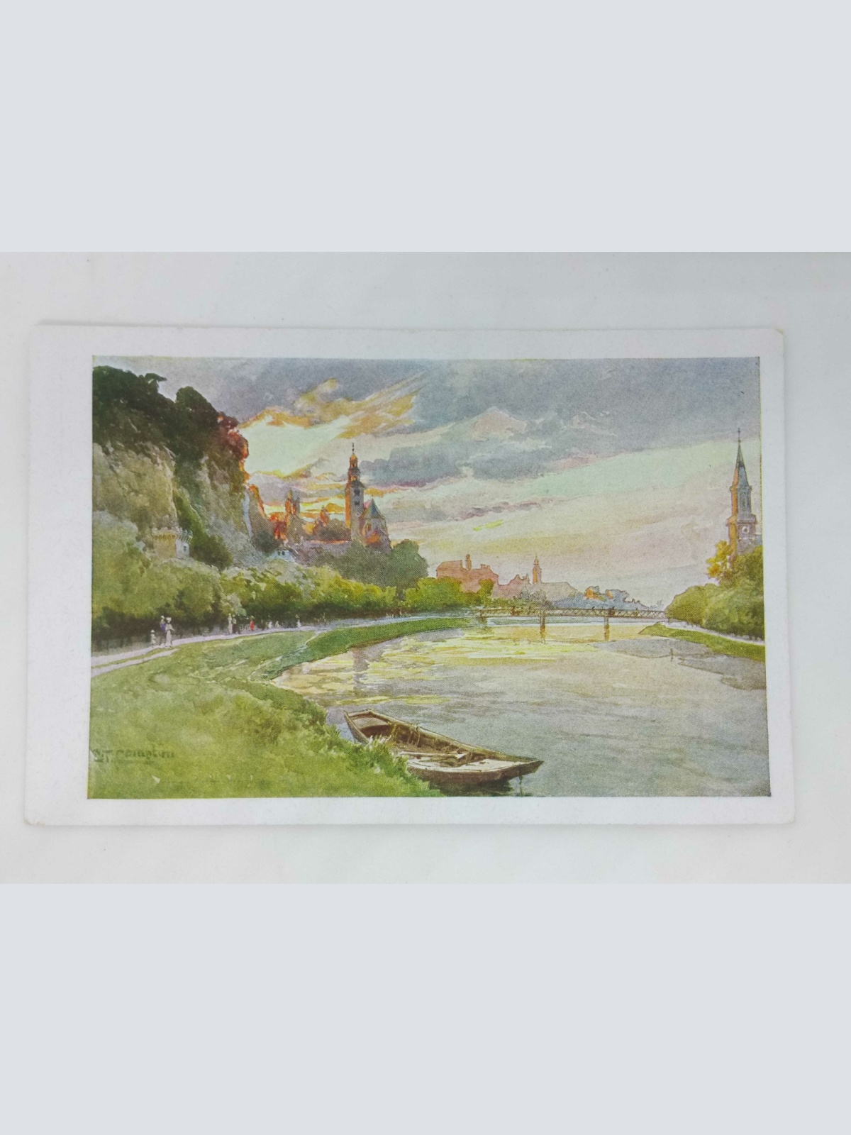 Salzburg Mülln Salzach Aquarell 60019