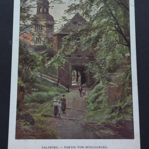 Salzburg Partie vom Mönchsberg Gemälde JW 650302 C