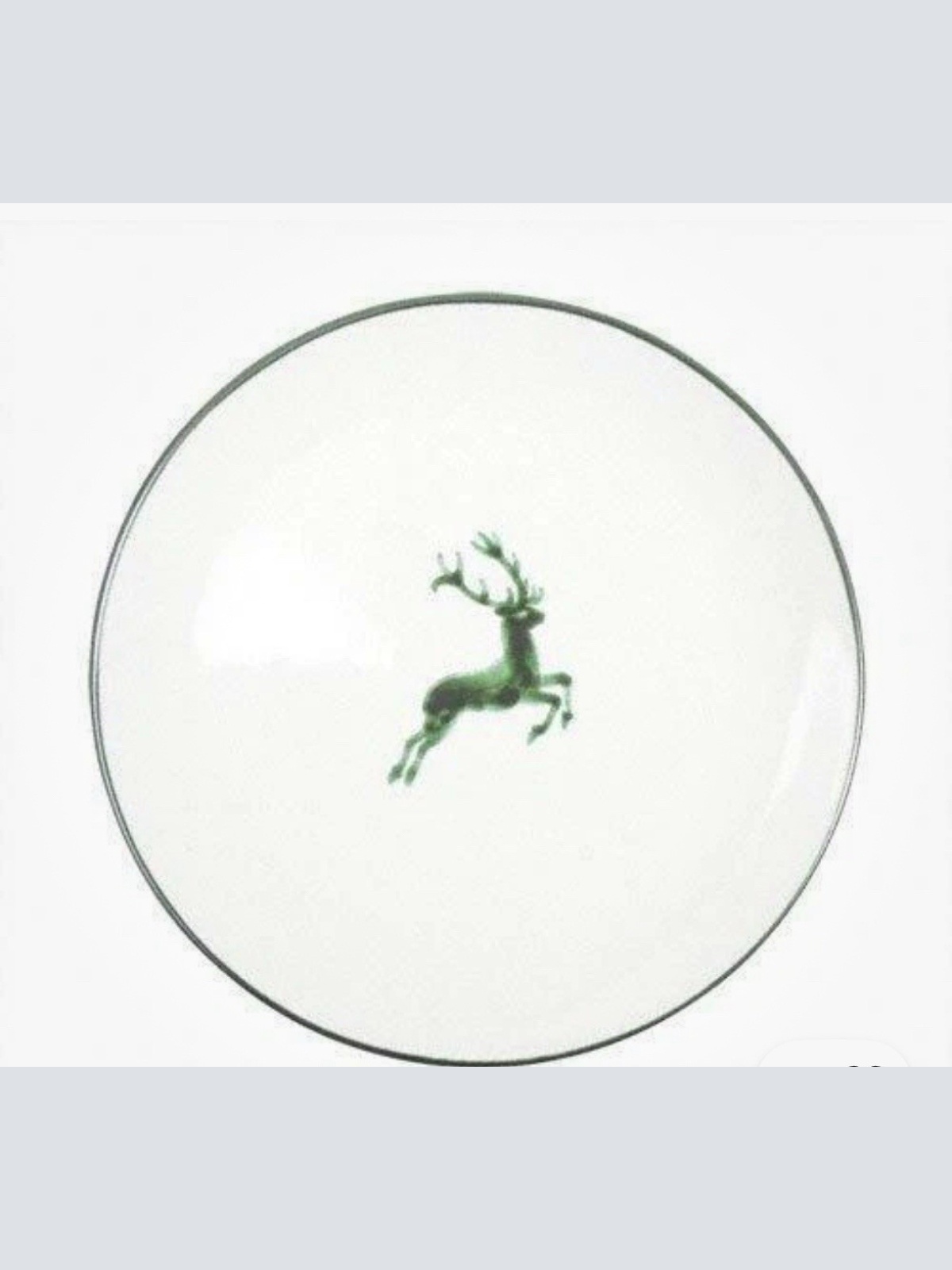 Gmundner Keramik Grüner Hirsch Speiseteller  28 cm