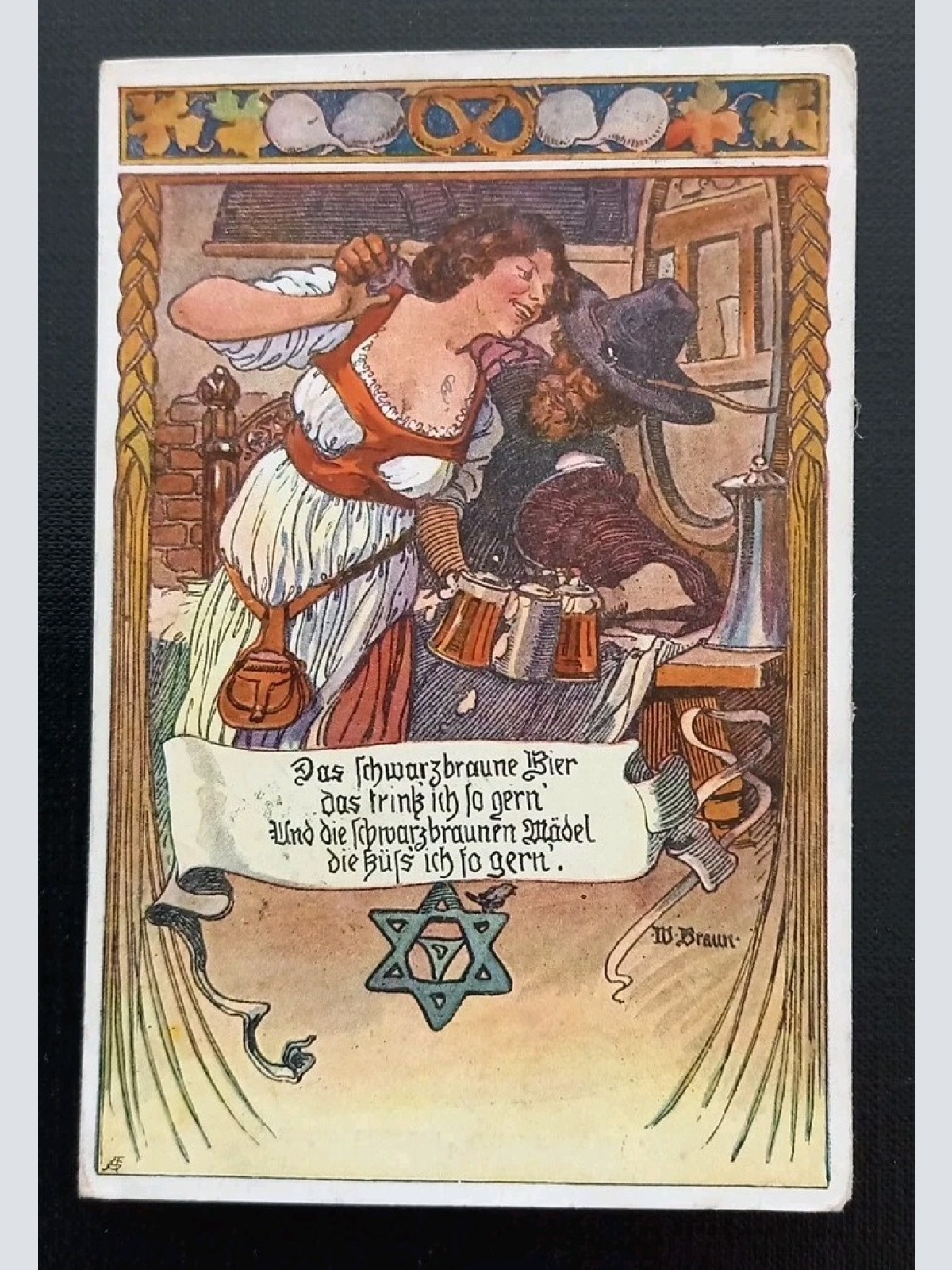 Adolf Bauer Deutscher Weltbund Bier Frau Mann 410789 Gr