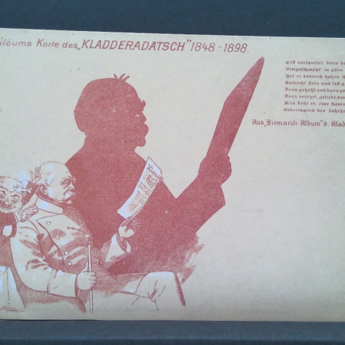 Bismarck Jubiläumskarte des Kladderadatsch 1848-1898 Karikatur JW 500227 C