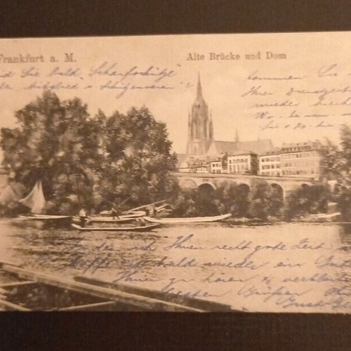 Frankfurt A.M. Alte Brücke Und Dom 165503 H