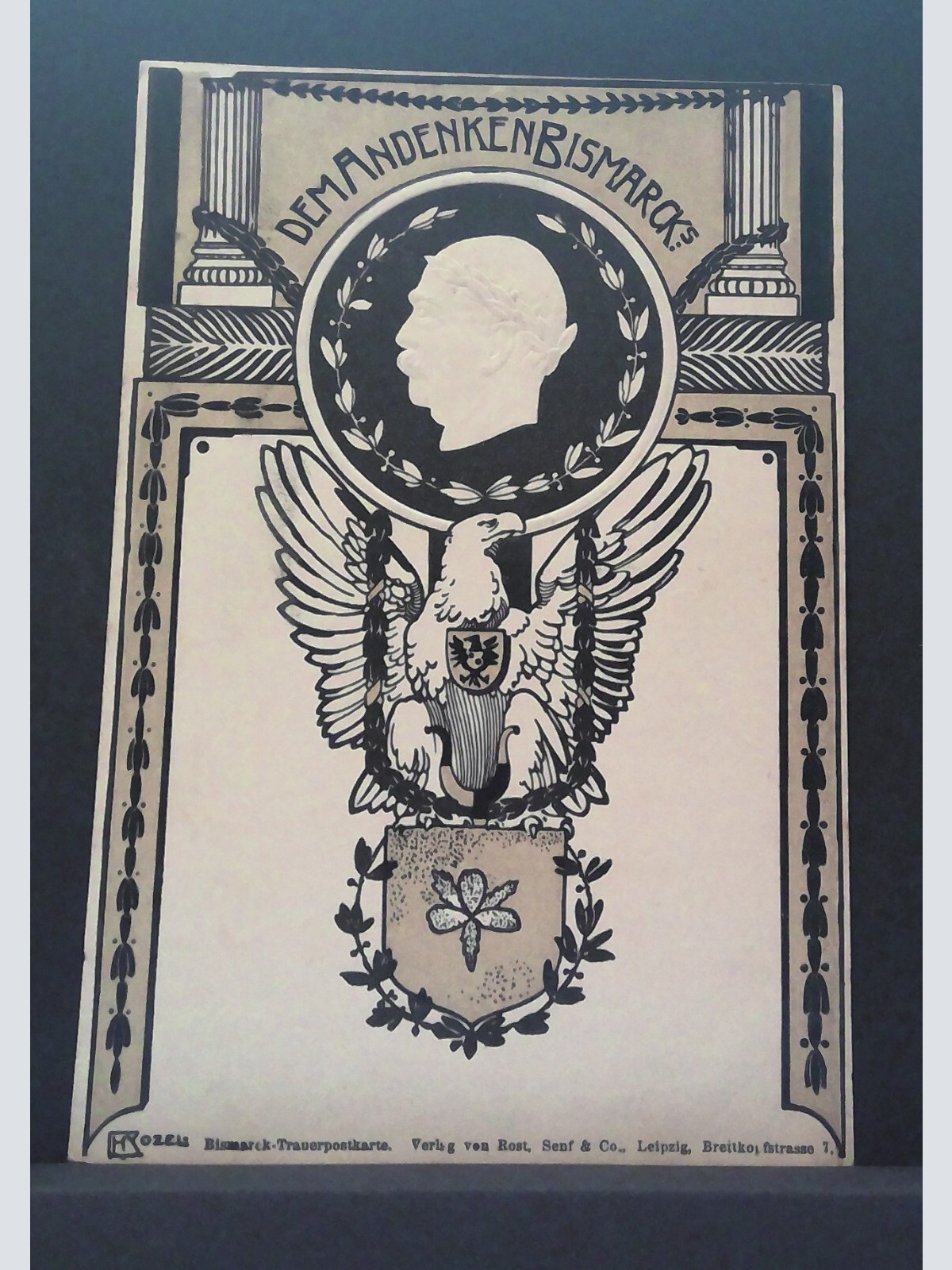 Bismarck Trauerpostkarte JW 500243 C