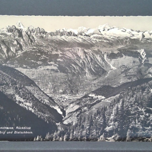 Simplonstrasse Rückblick gegen Brig und Bietschhorn Vorarlberg JW 500281 C