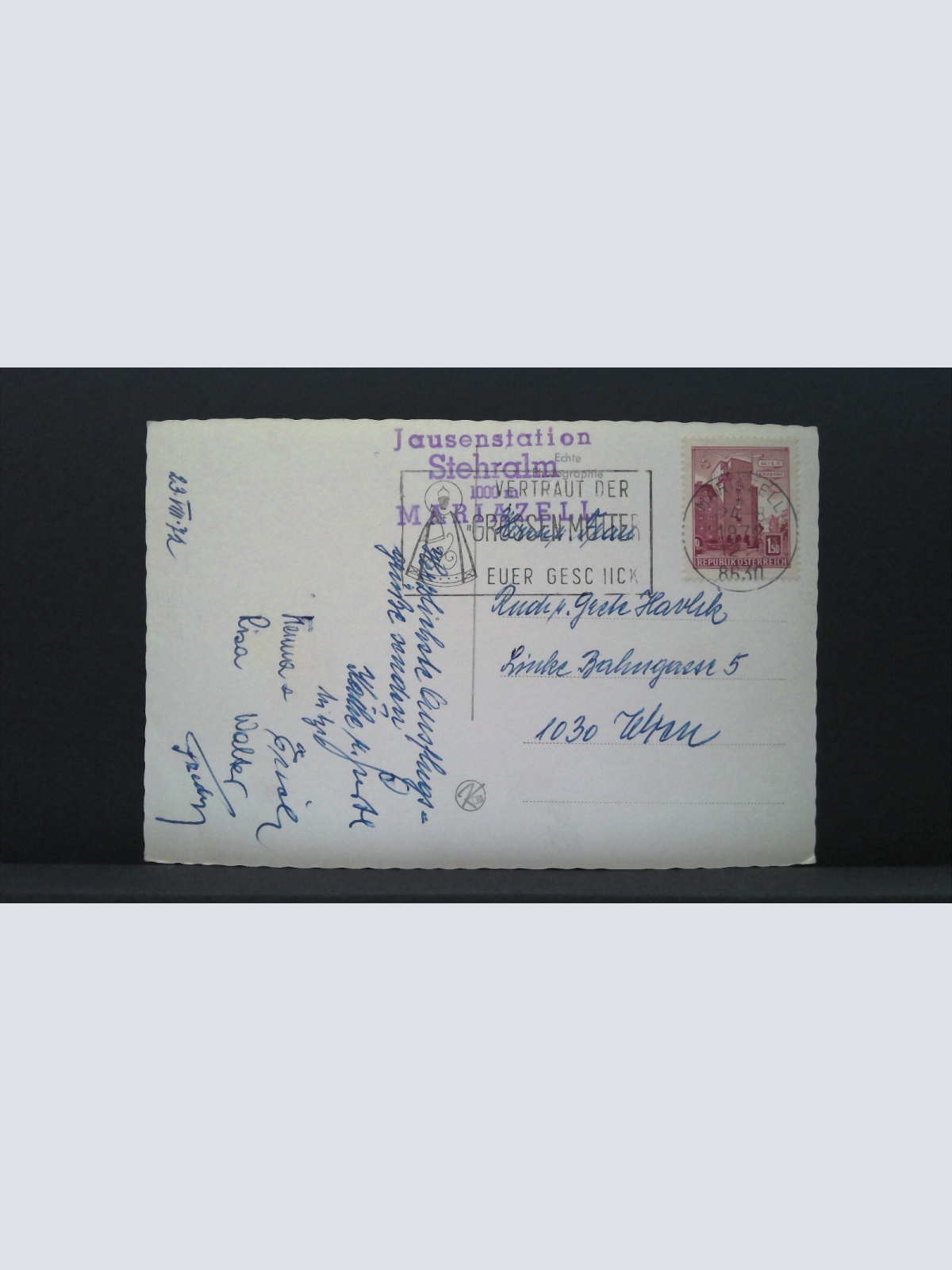 Gruß von der Stehralm Mariazell JW 500298 C