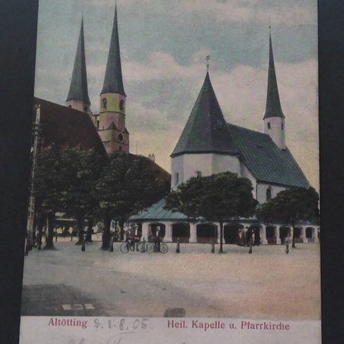 Altötting Heilige Kapelle und Pfarrkirche Tiefdruck JW 500254 C