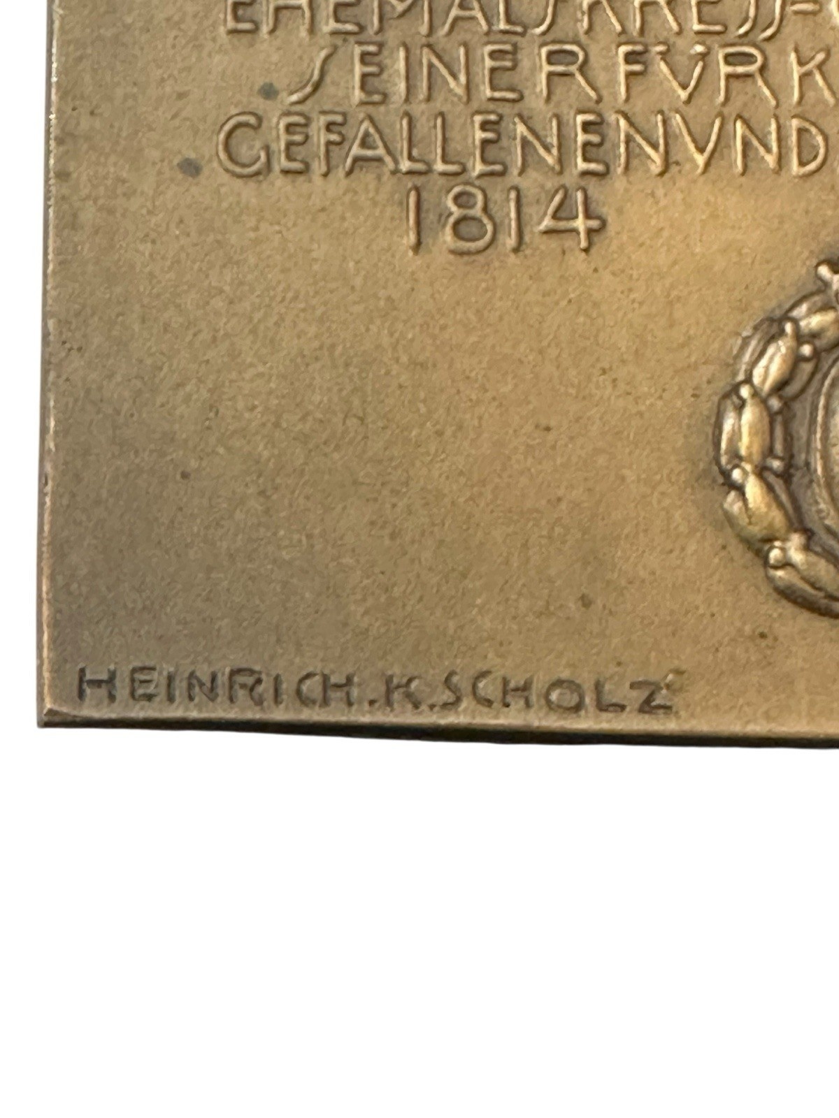 Bronze Plakette Ulanen Regiment Alexander II Österr.-Ungarn Heinrich K. Scholz