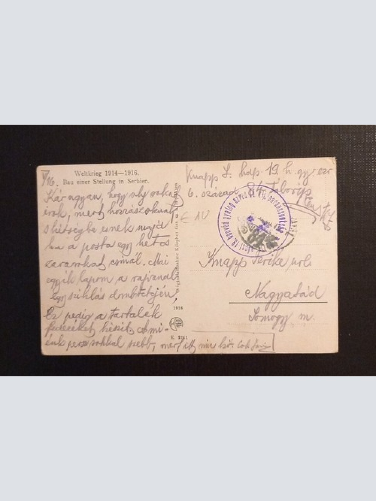 Weltkrieg Bau Einer Stellung In Serbien 165295 G