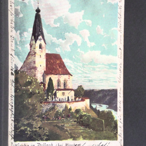 Kirche in Pullach bei München Gemälde 20023 jw J