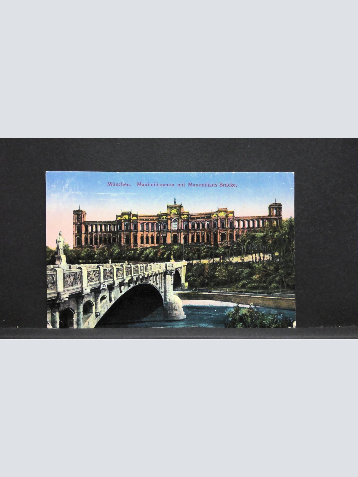 München Maximilianeum mit Maximilians-Brücke 20001 jw J