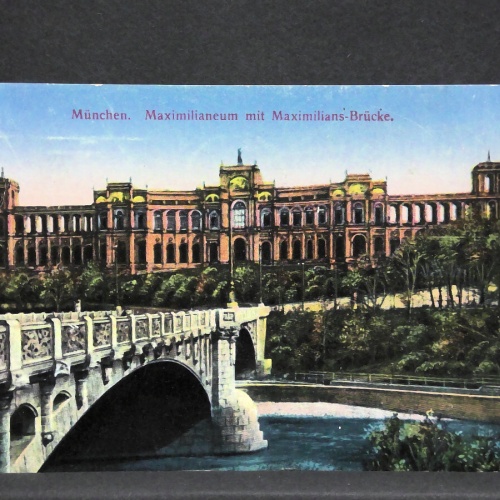 München Maximilianeum mit Maximilians-Brücke 20001 jw J