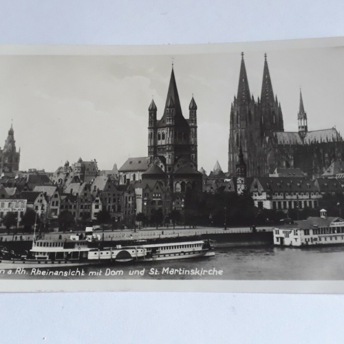 Köln a.Rh. Rheinansicht mit Dom und St. Martinskirche.20082