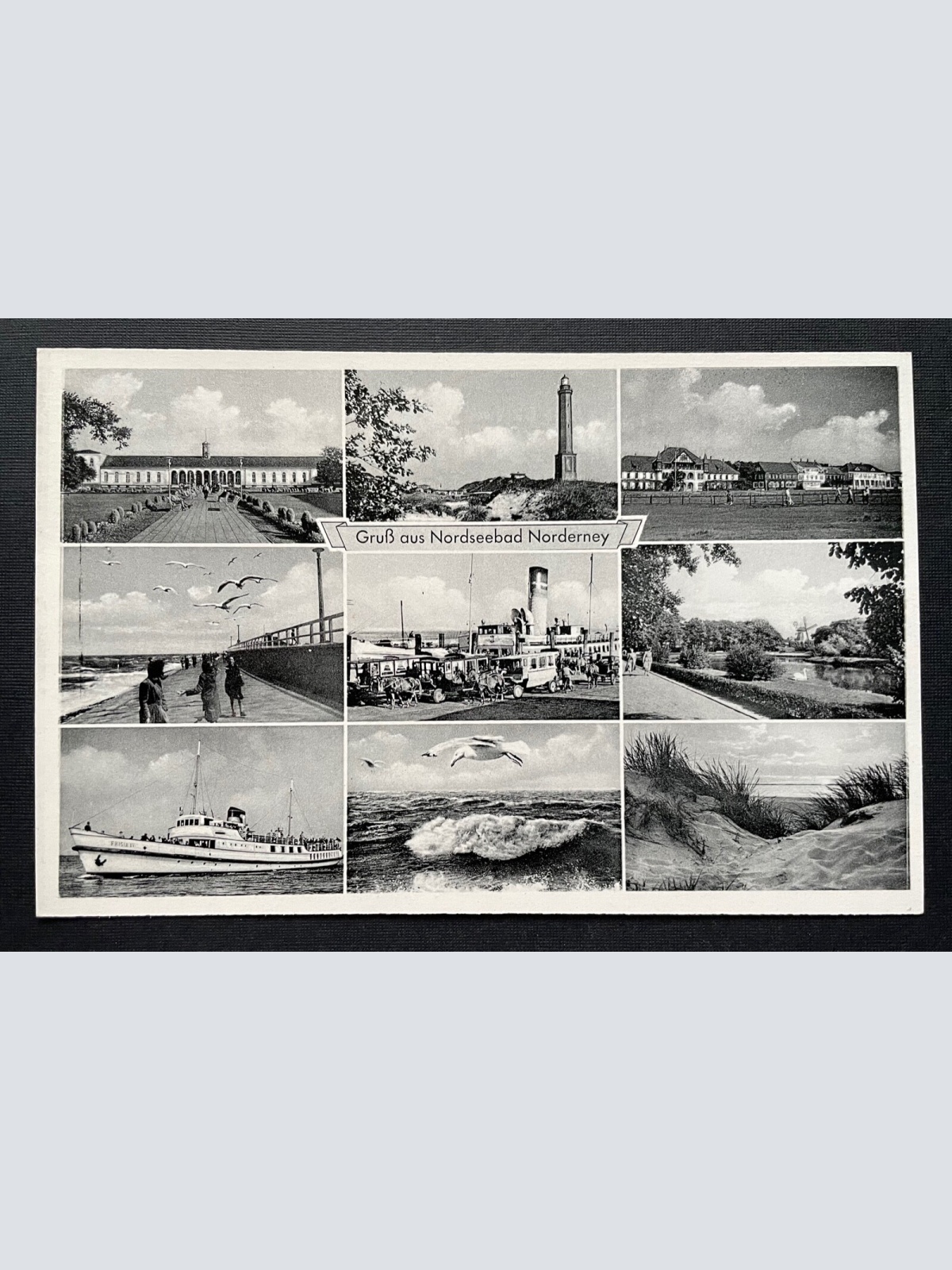 Gruß aus Nordseebad Norderney Collage Schiff Niedersachsen Deutschland 400992 A