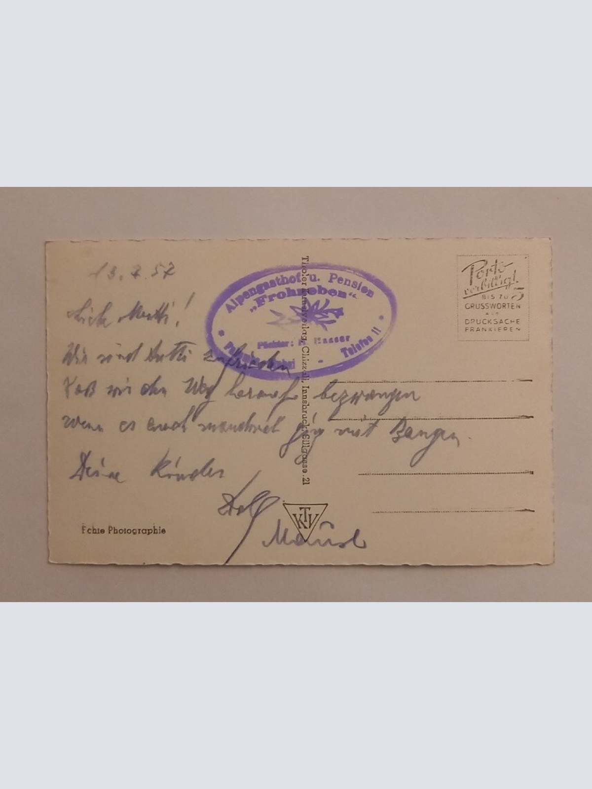 Frohneben b.Fulpmes im Stubai Österreich 600004 gr D