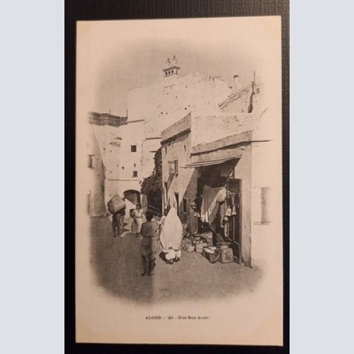Ansichtskarte Alger 20 Une Rue Arabo 800041 Ga E